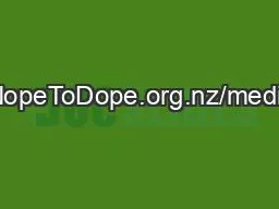 SayNopeToDope.org.nz/medicinal