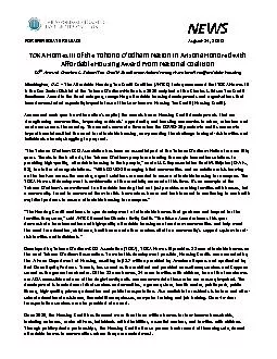 PDF-NEWSFOR IMMEDIATE RELEASEAugust TOKAHomes IIIof the Tohono O'odham Nat