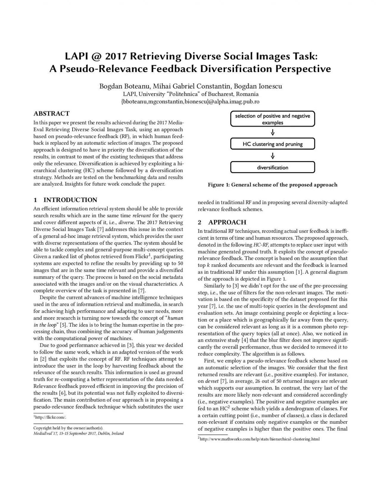 PDF-LAPI@2017RetrievingDiverseSocialImagesTask:APseudo-RelevanceFeedbackDi