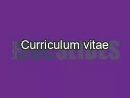 Curriculum vitae