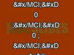 ��1  &#x/MCI; 0 ;&#x/MCI; 0 ; &#x/MCI; 1 ;&#