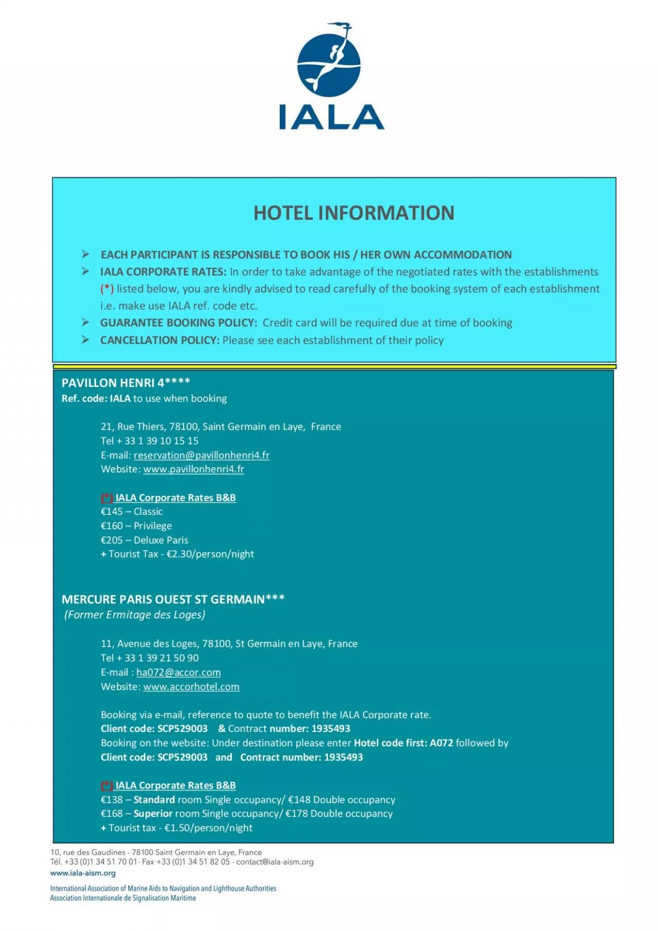 PDF-HOTEL INFORMATION ACH PARTICIPANT IS RESPONSIBLE TO BOOK HER OWNACCOMM