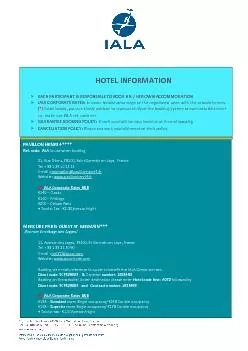 HOTEL INFORMATION ACH PARTICIPANT IS RESPONSIBLE TO BOOK HER OWNACCOMM