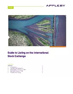 Guide to Listing on the International Stock Exchange  CONTENTS PREFACE