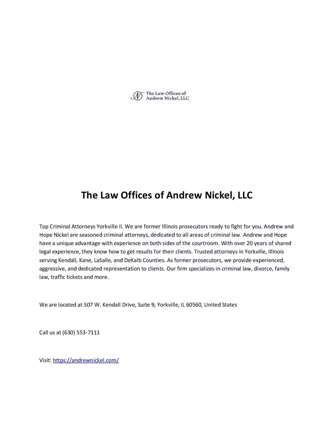 PDF-The Law Offices of Andrew Nickel, LLC