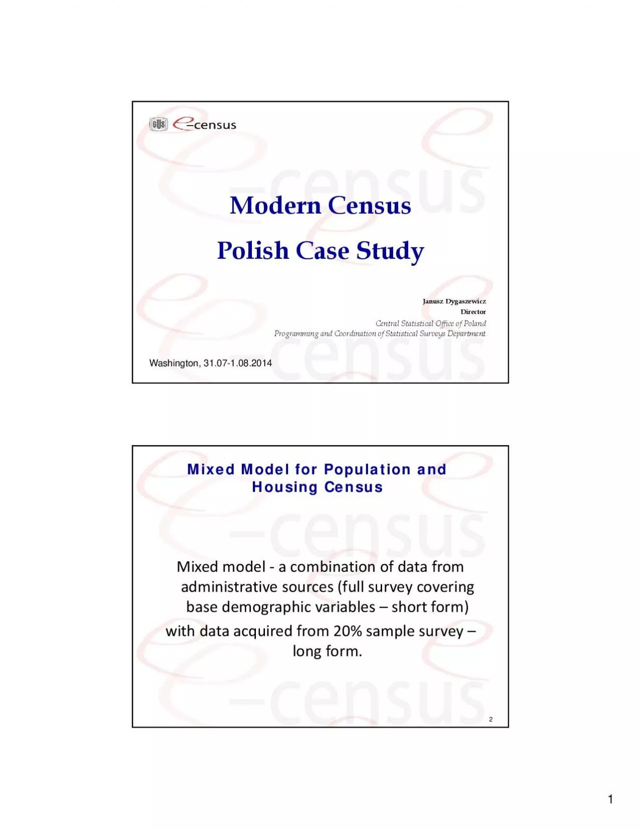 PDF-Modern CensusPolishCaseStudyCentral Statistical Office of Poland Progr