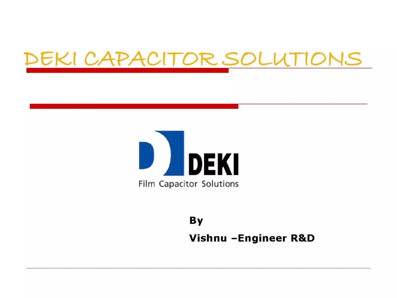 PDF-DEKI CAPACITOR SOLUTIONS