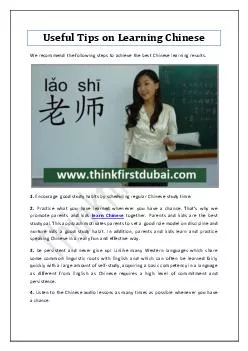 Useful Tips on Learning Chinese
