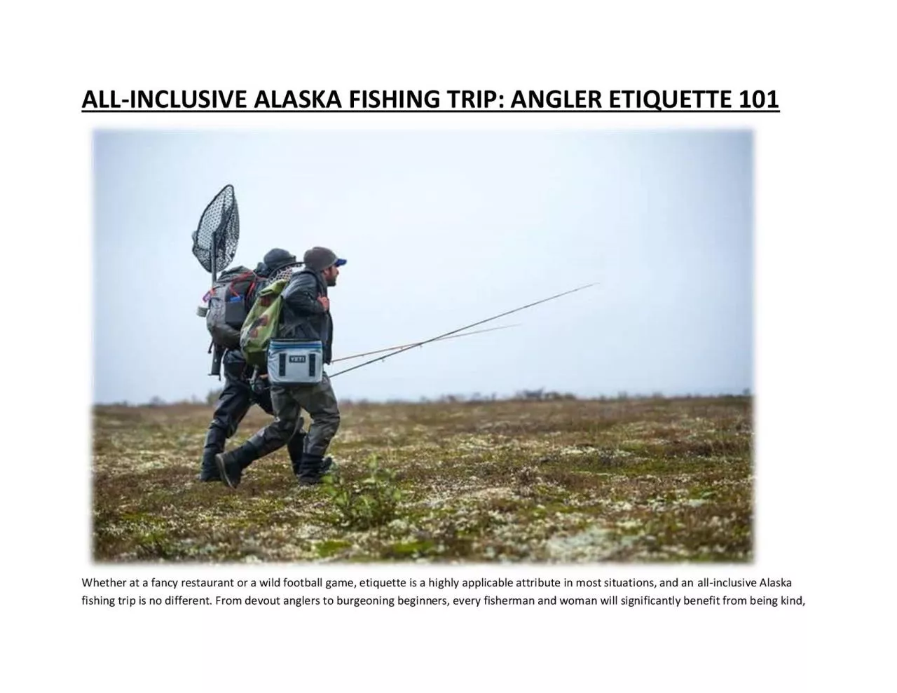 PDF-ALL-INCLUSIVE ALASKA FISHING TRIP: ANGLER ETIQUETTE 101