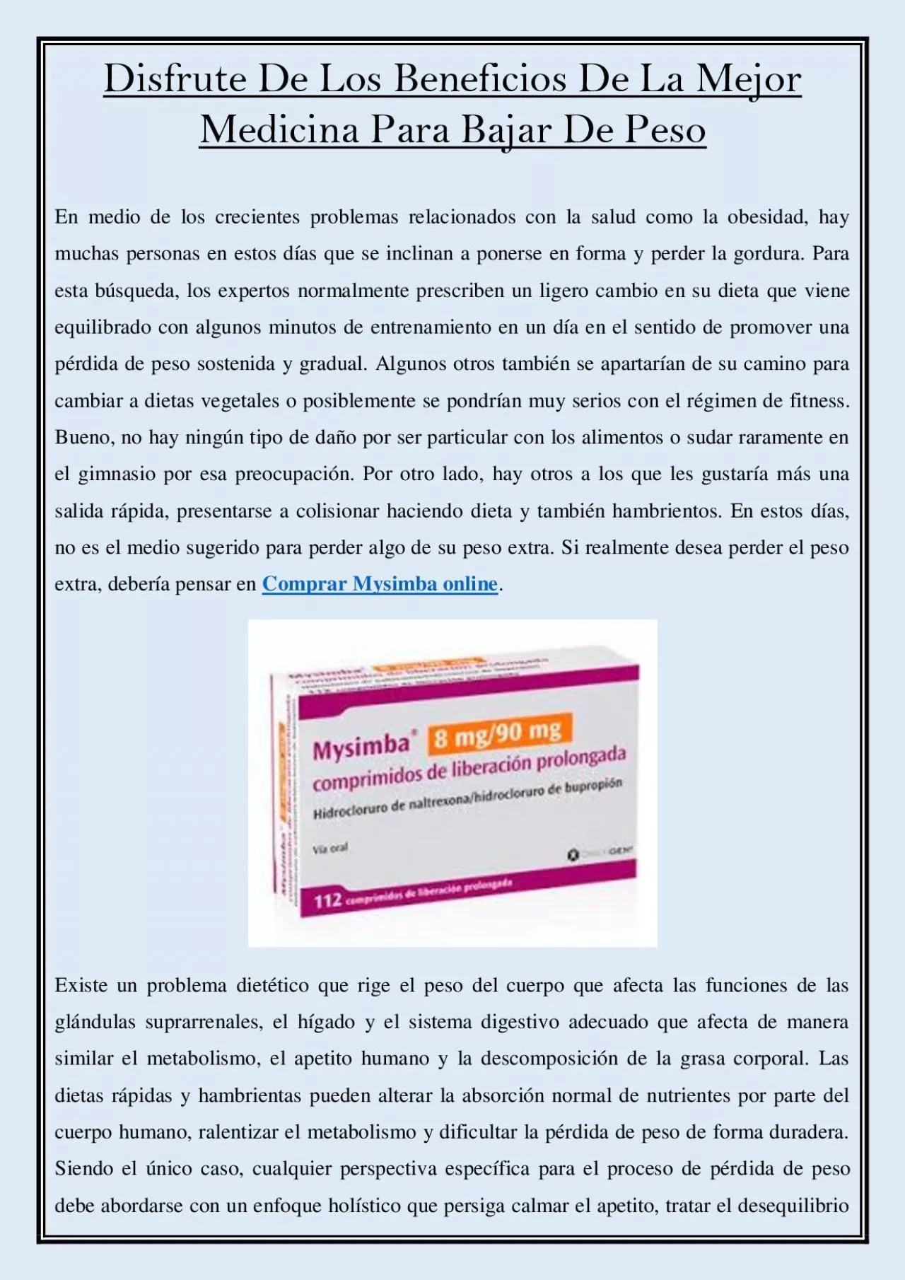 PDF-Disfrute De Los Beneficios De La Mejor Medicina Para Bajar De Peso