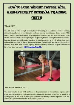 How to Lose Weight Faster With High-Intensity Interval Training (HIIT)?