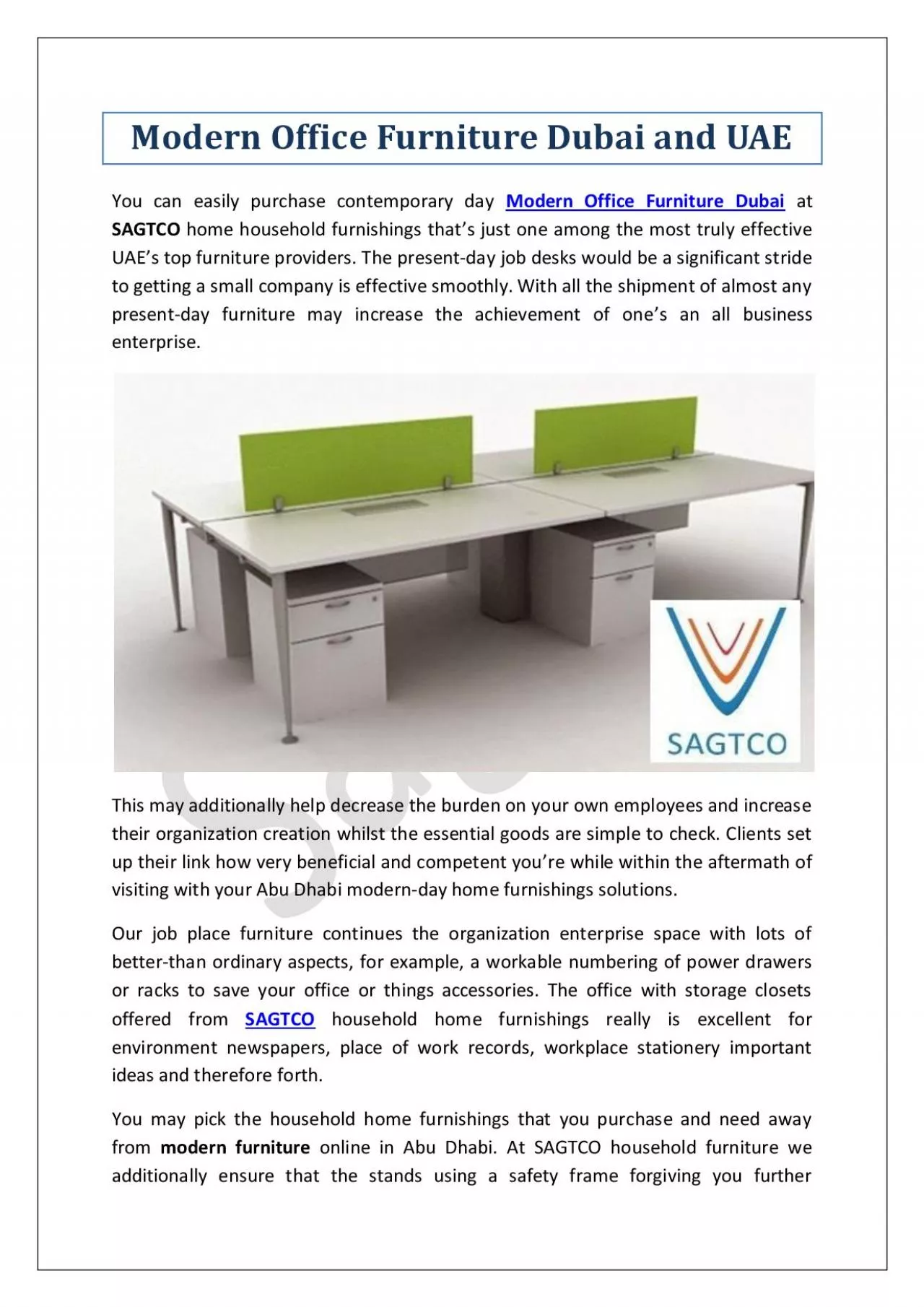 PDF-Modern Office Furniture Dubai and UAE