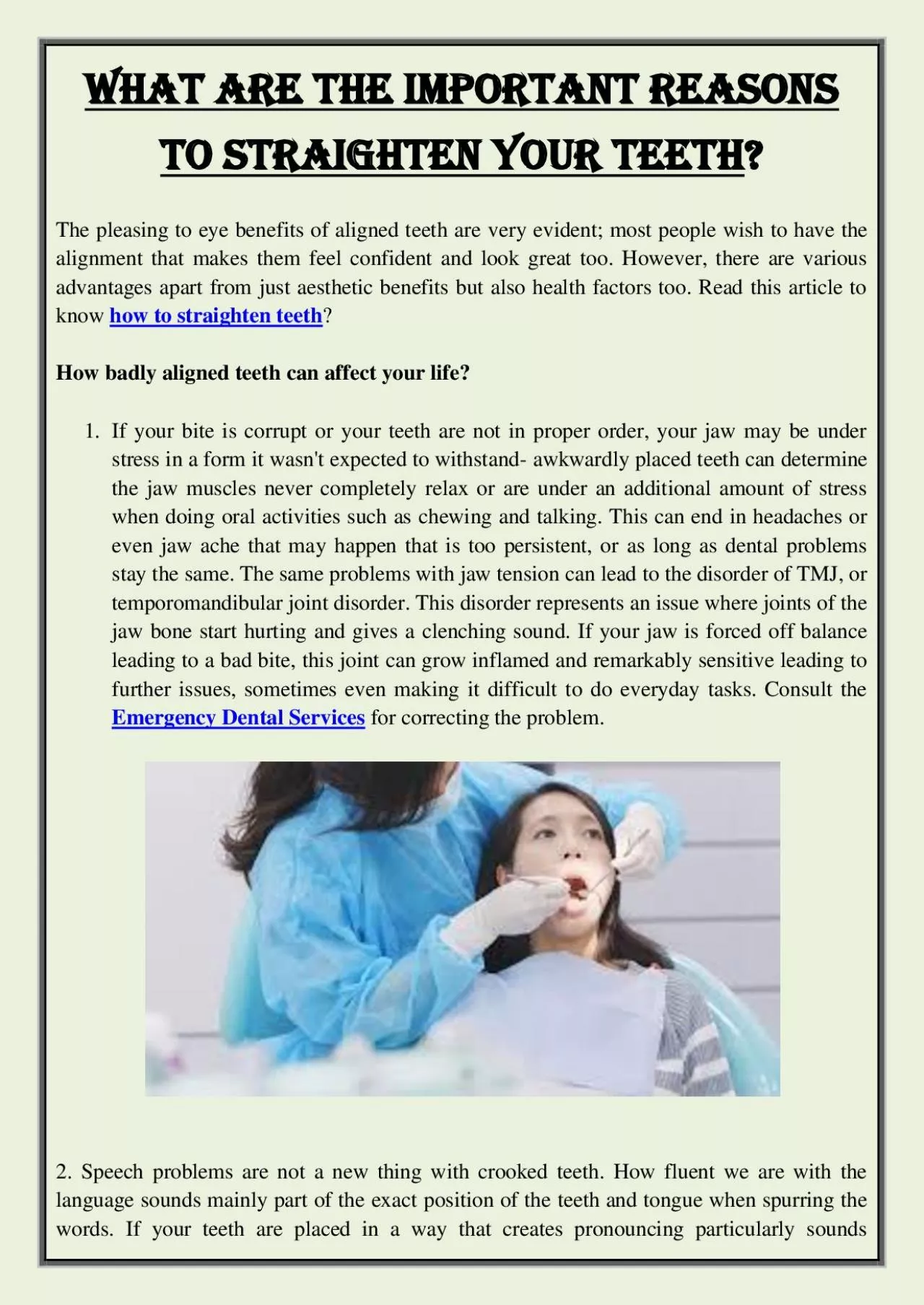 PDF-What are the Important reasons to straighten your teeth?