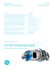 H Overview The GE H expands the GE Aviation turboprop