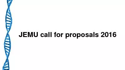 JEMU call for proposals 2016