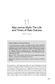 Man versus Myth The Life andTimes of Ratu SukunaSteven Ratuva