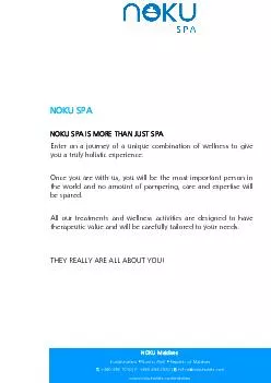 PDF-NOKU SPA IS MORE THAN JUST SPA