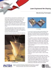 Laser Engineered Net Shaping Manufacturing Technologie