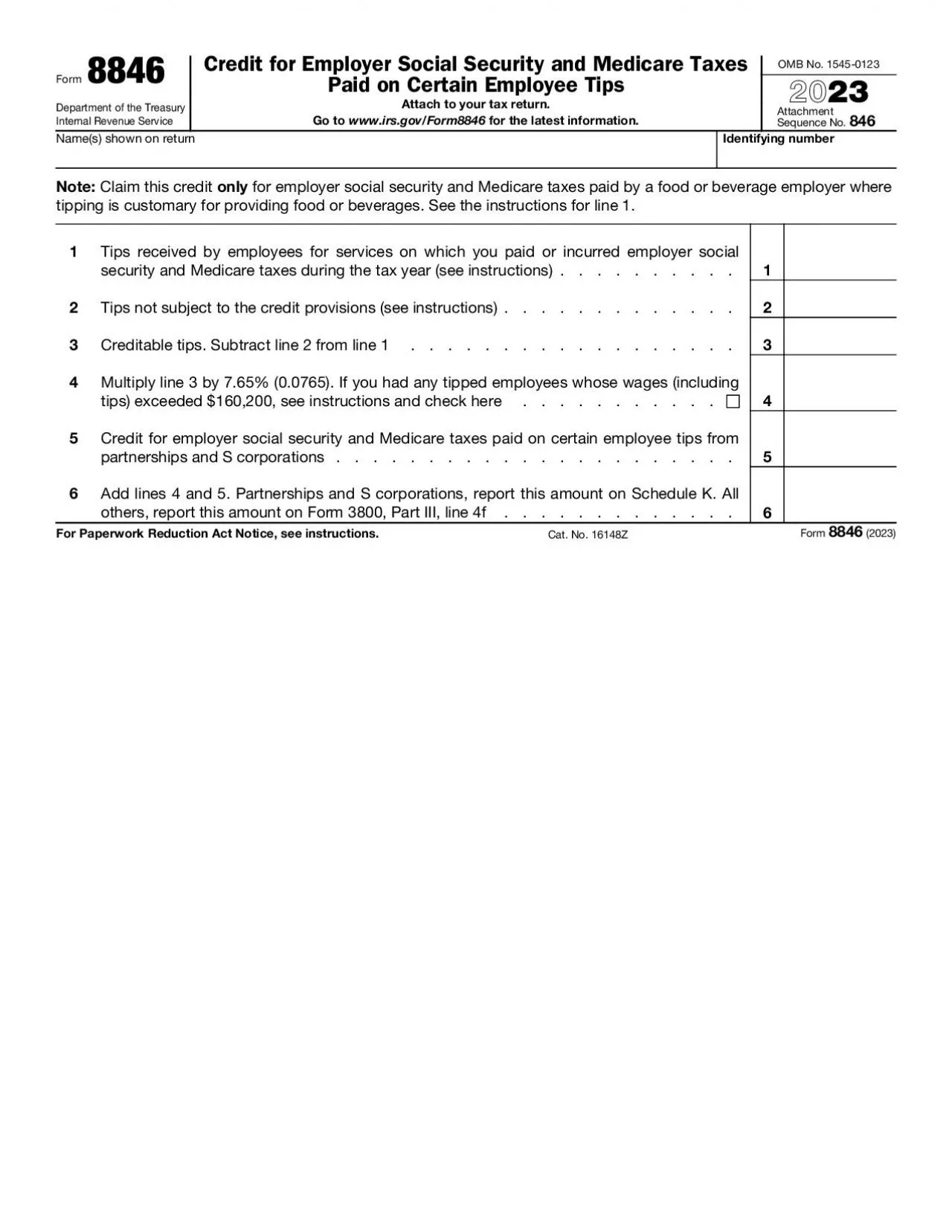 PDF-Department of the Treasury Internal Revenue ServiceCredit for Employer