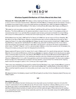 PDF-Winebow Expands Distribution of El Buho Mezcal