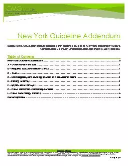 New York Guideline Addendum