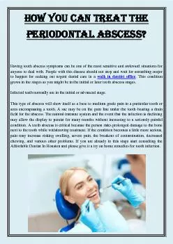 How You Can Treat The Periodontal Abscess?