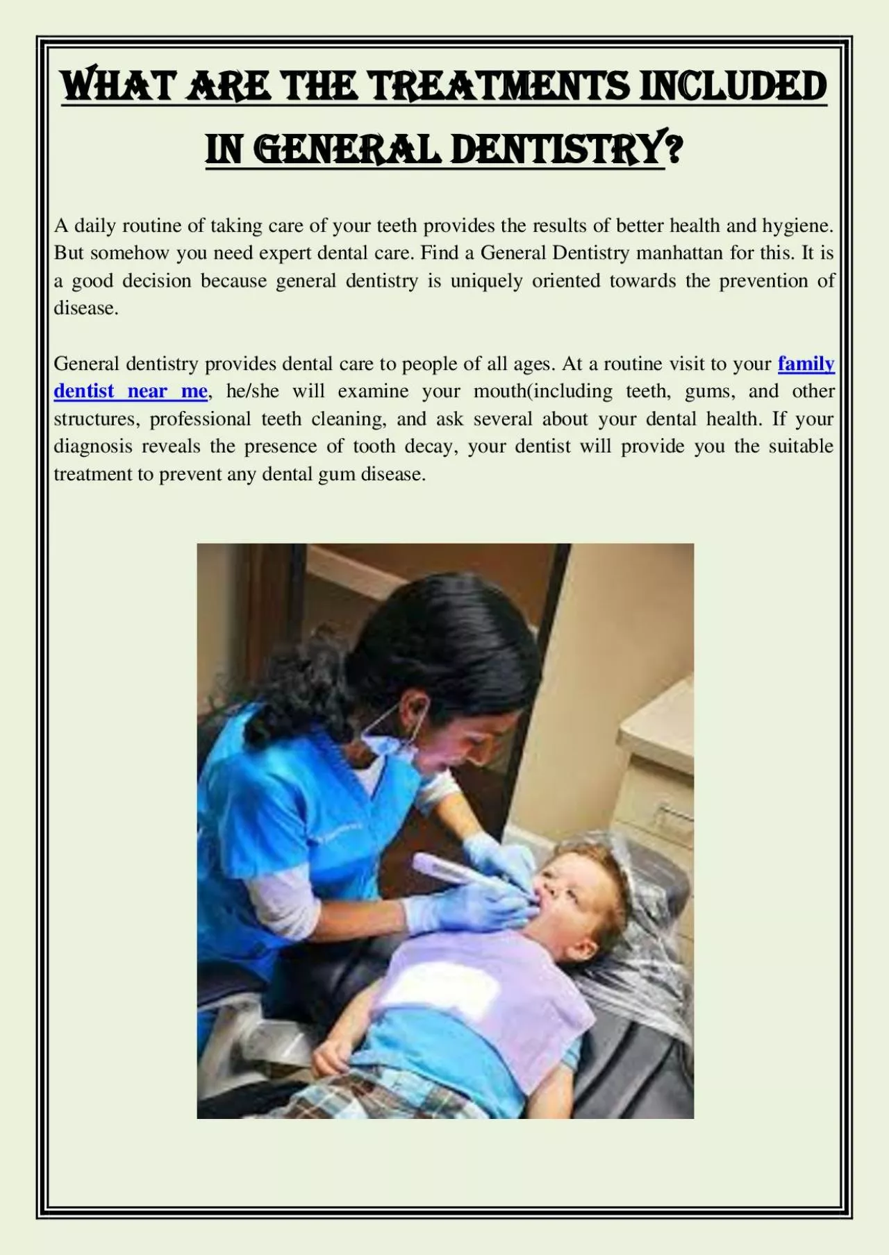 PDF-What are the Treatments Included in General Dentistry?