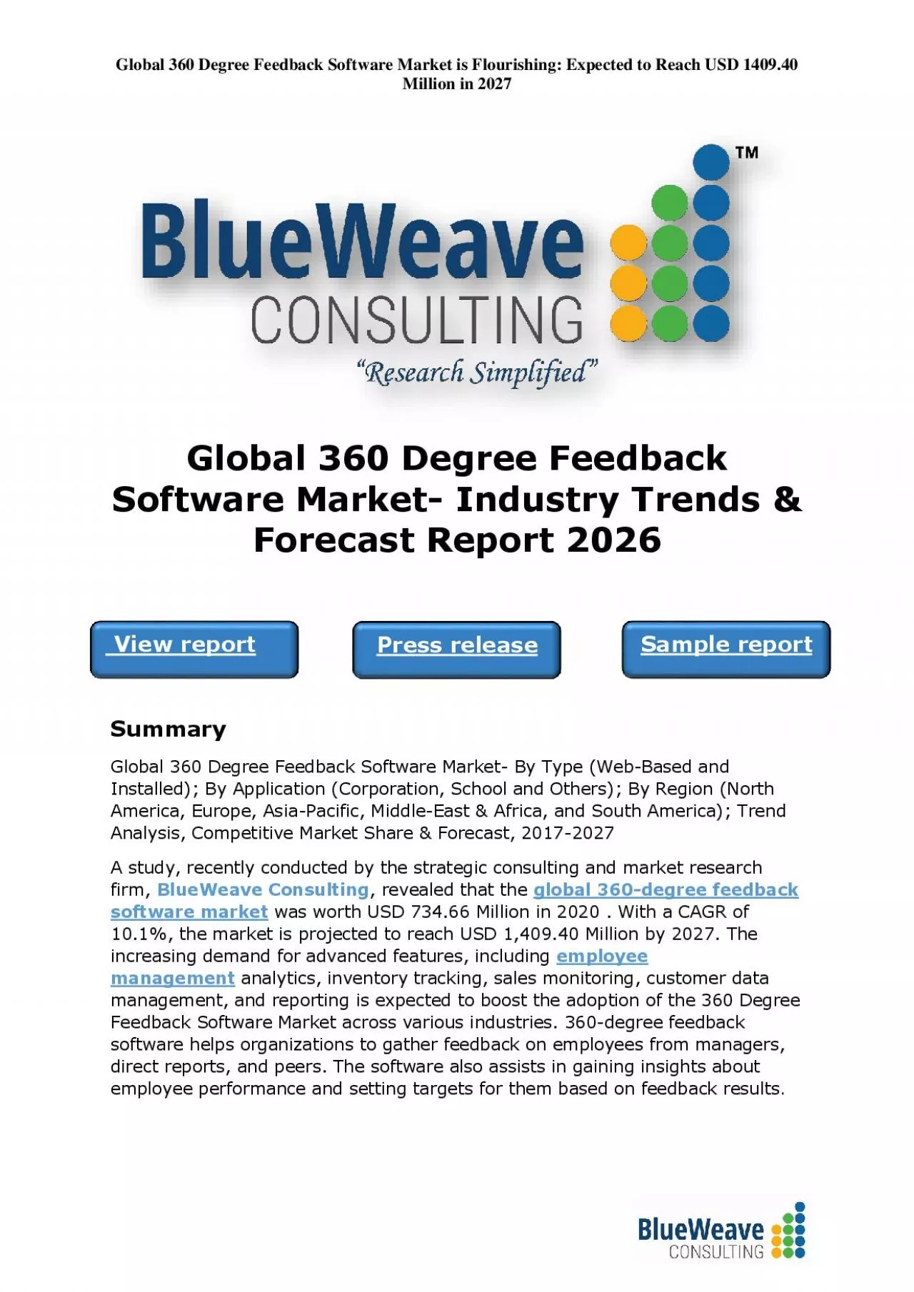 PDF-﻿Global 360 Degree Feedback Software Market- Industry Trends & Forecast Report 2026