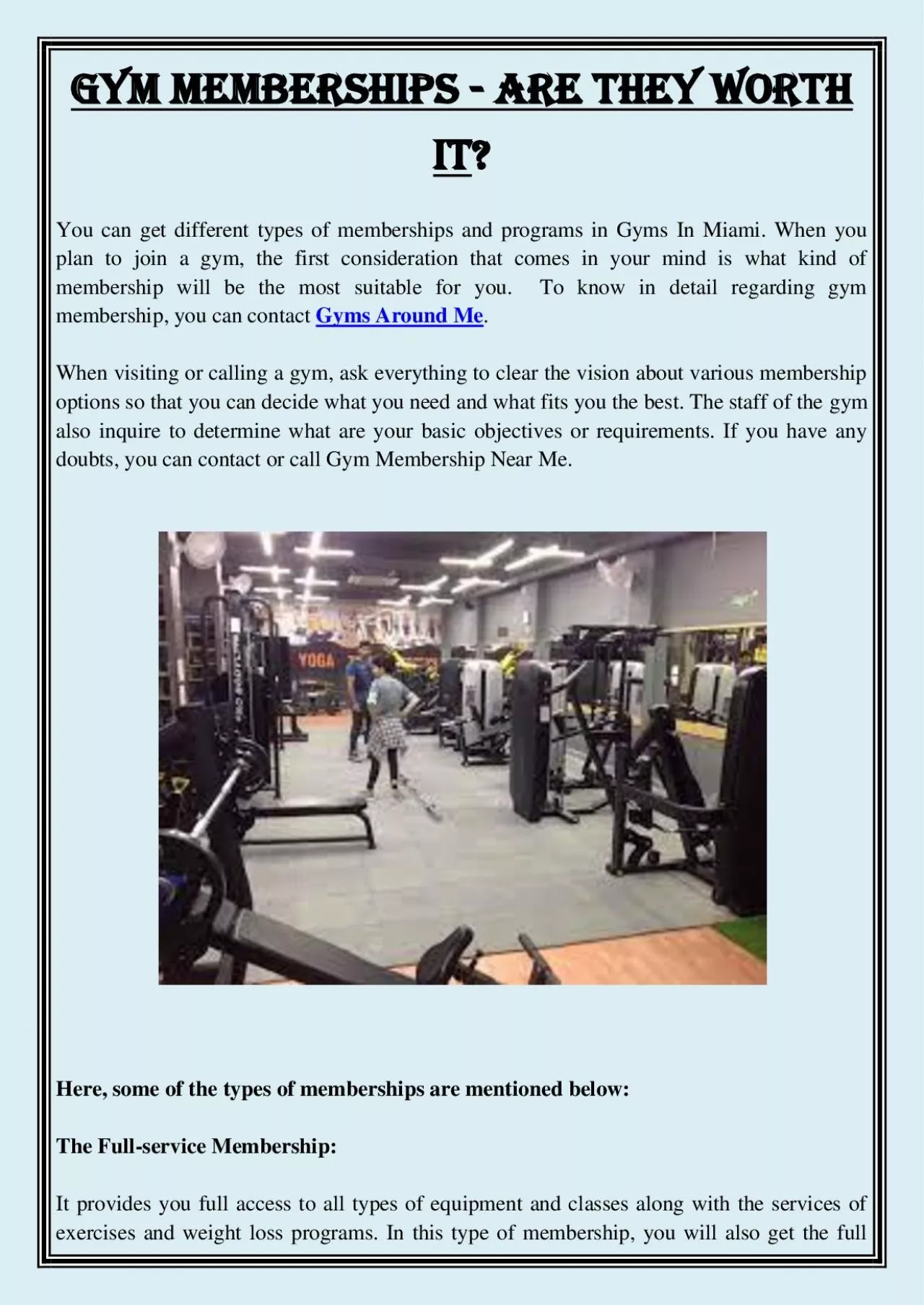 PDF-Gym Memberships - Are They Worth It?