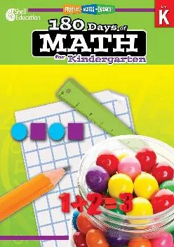 180 Days of Math Grade K  Daily Math Practice Workbook for Classroom and Home Cool