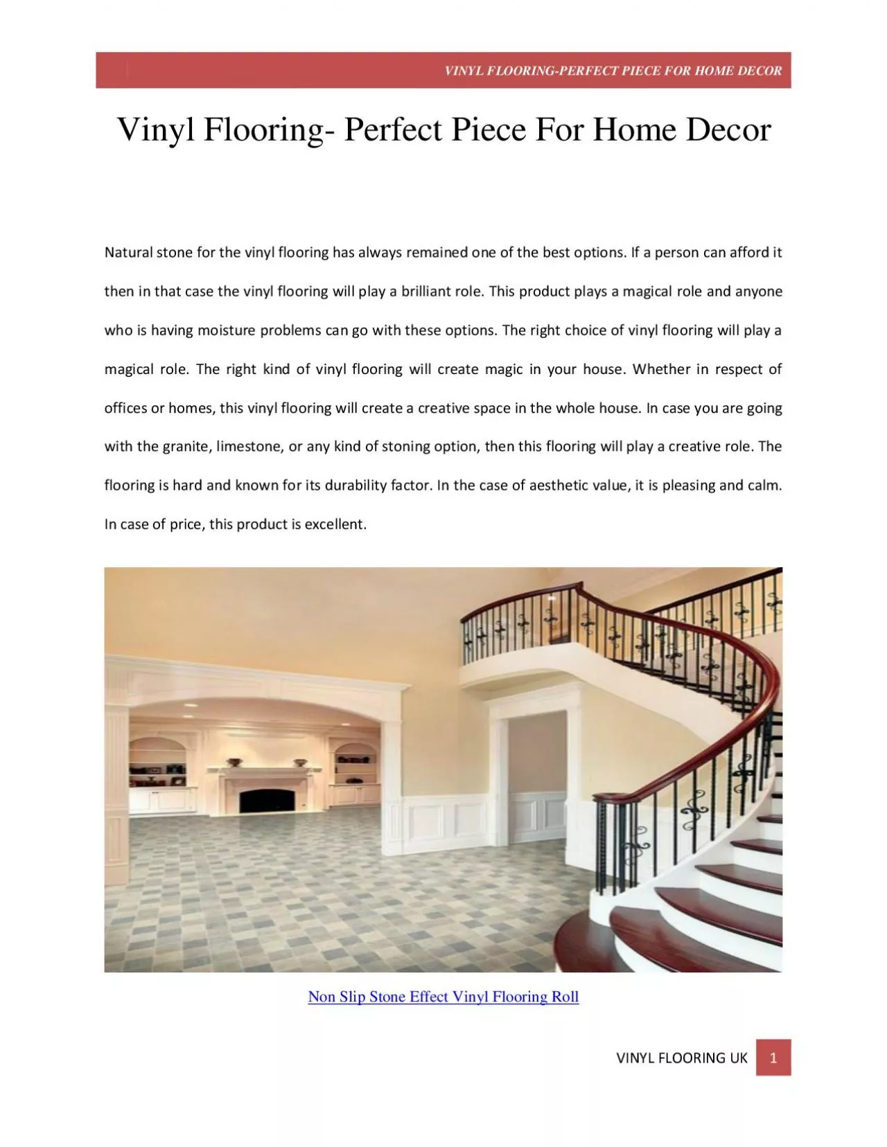 PDF-Vinyl Flooring- Perfect Piece For Home Decor