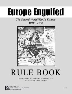 Europe Engulfed RULEBOOK   GMT Games LLC  nd Edition G