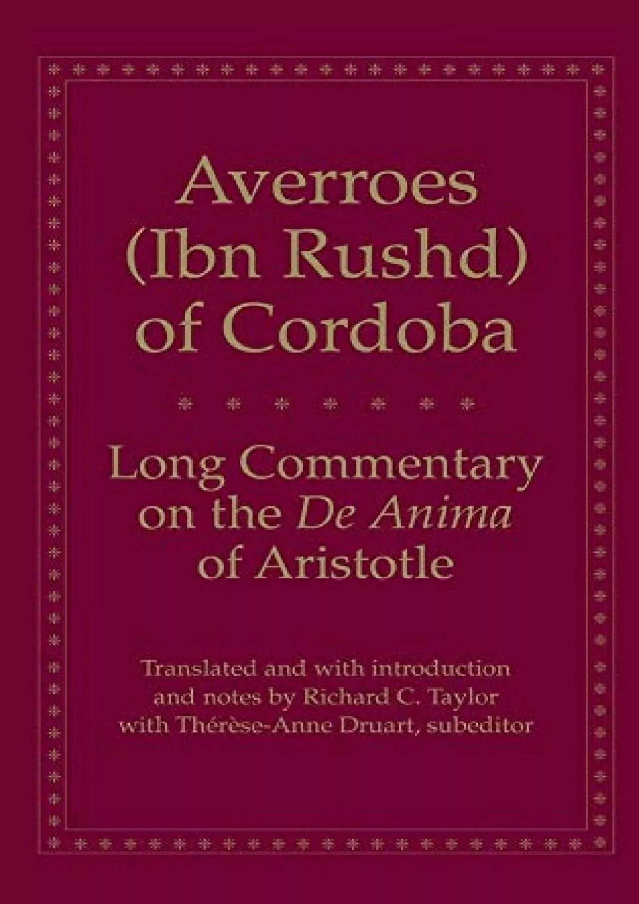 PDF-Best Long Commentary on the De Anima of Aristotle