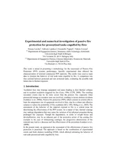 Experimental and numerical inve stigation of passive f