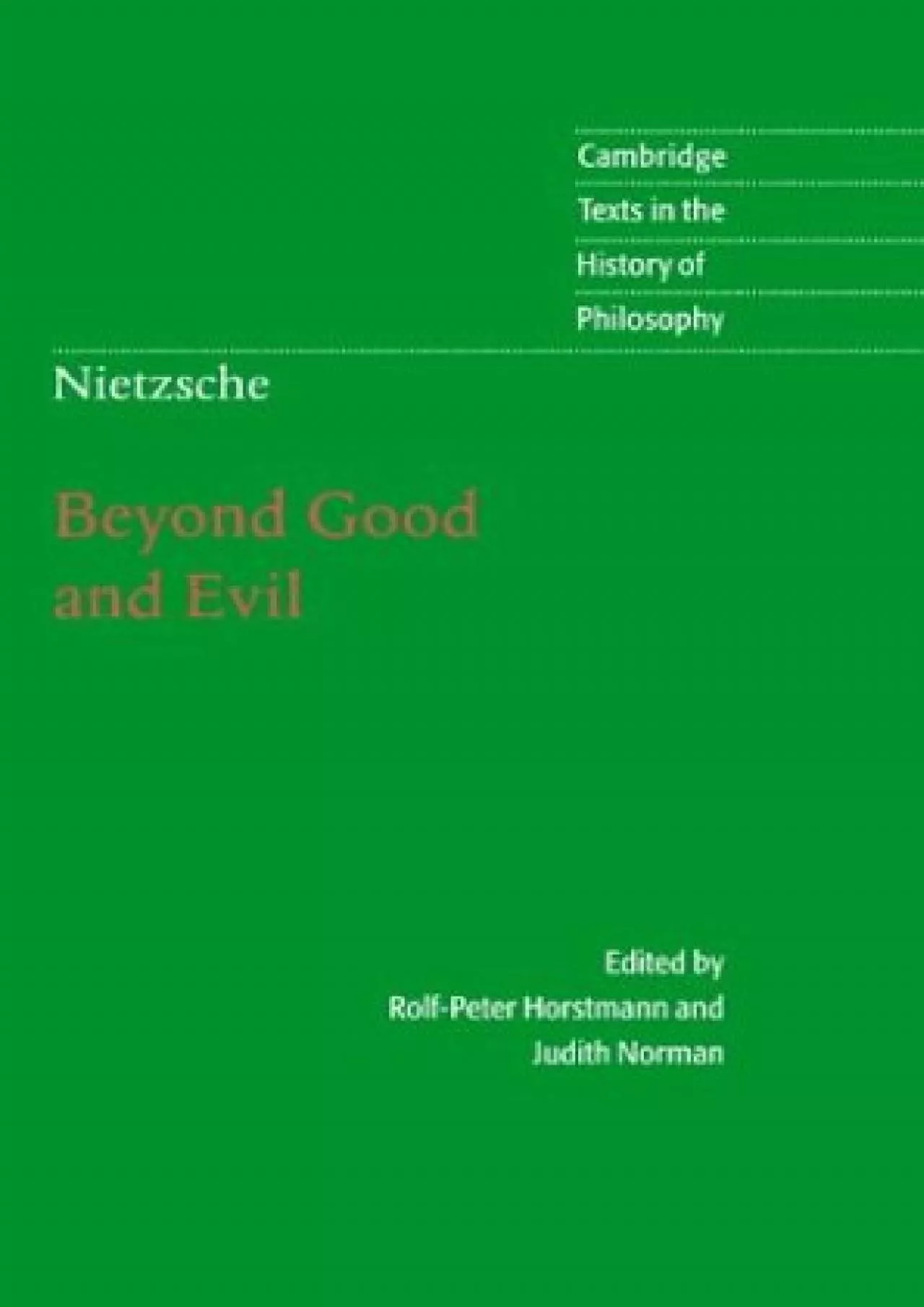 PDF-Best Nietzsche Beyond Good and Evil Prelude to a