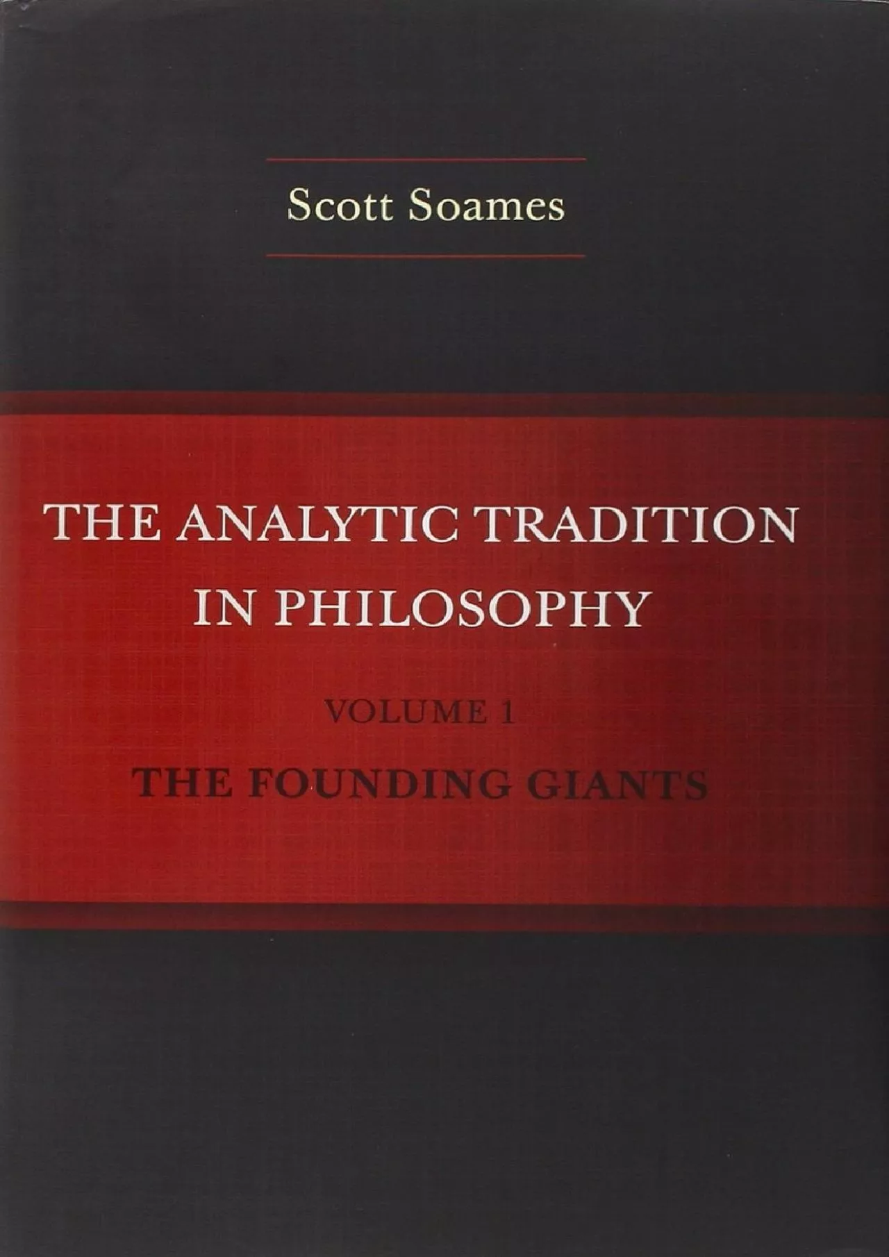 PDF-Best The Analytic Tradition in Philosophy Volume 1