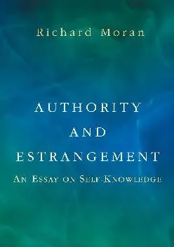 DOWNLOAD  Authority and Estrangement An Essay on Self