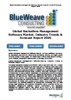 ﻿Global Hackathon Management Software Market- Industry Trends & Forecast Report 2026