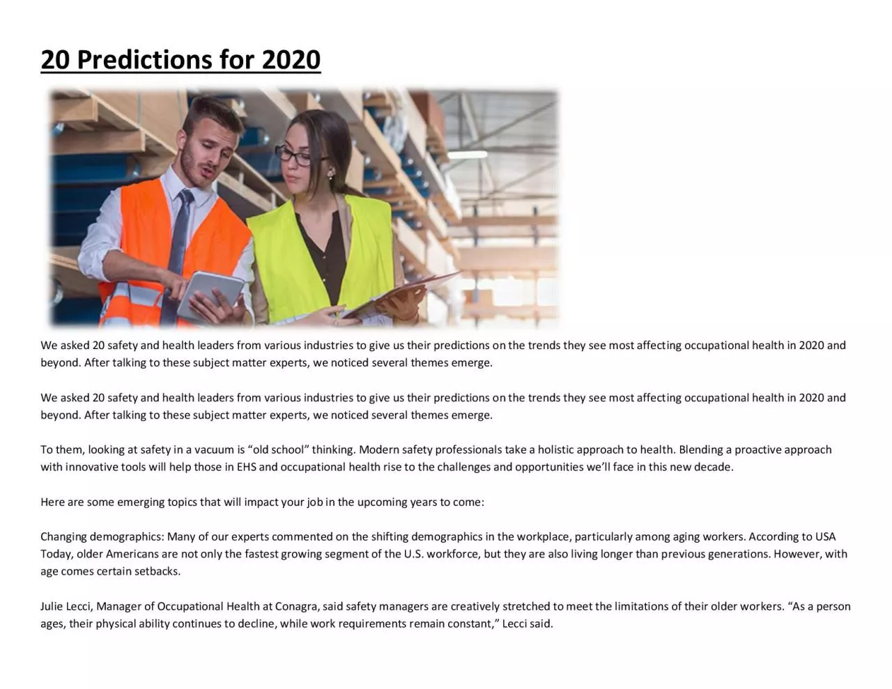 PDF-20 Predictions for 2020