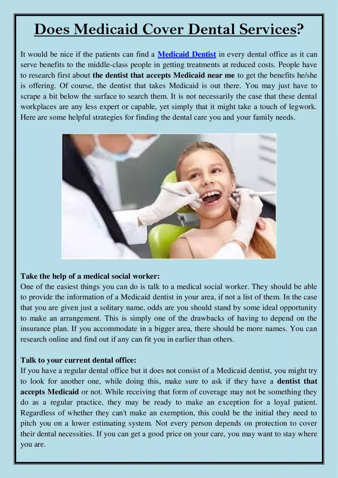 PDF-Does Medicaid Cover Dental Services?