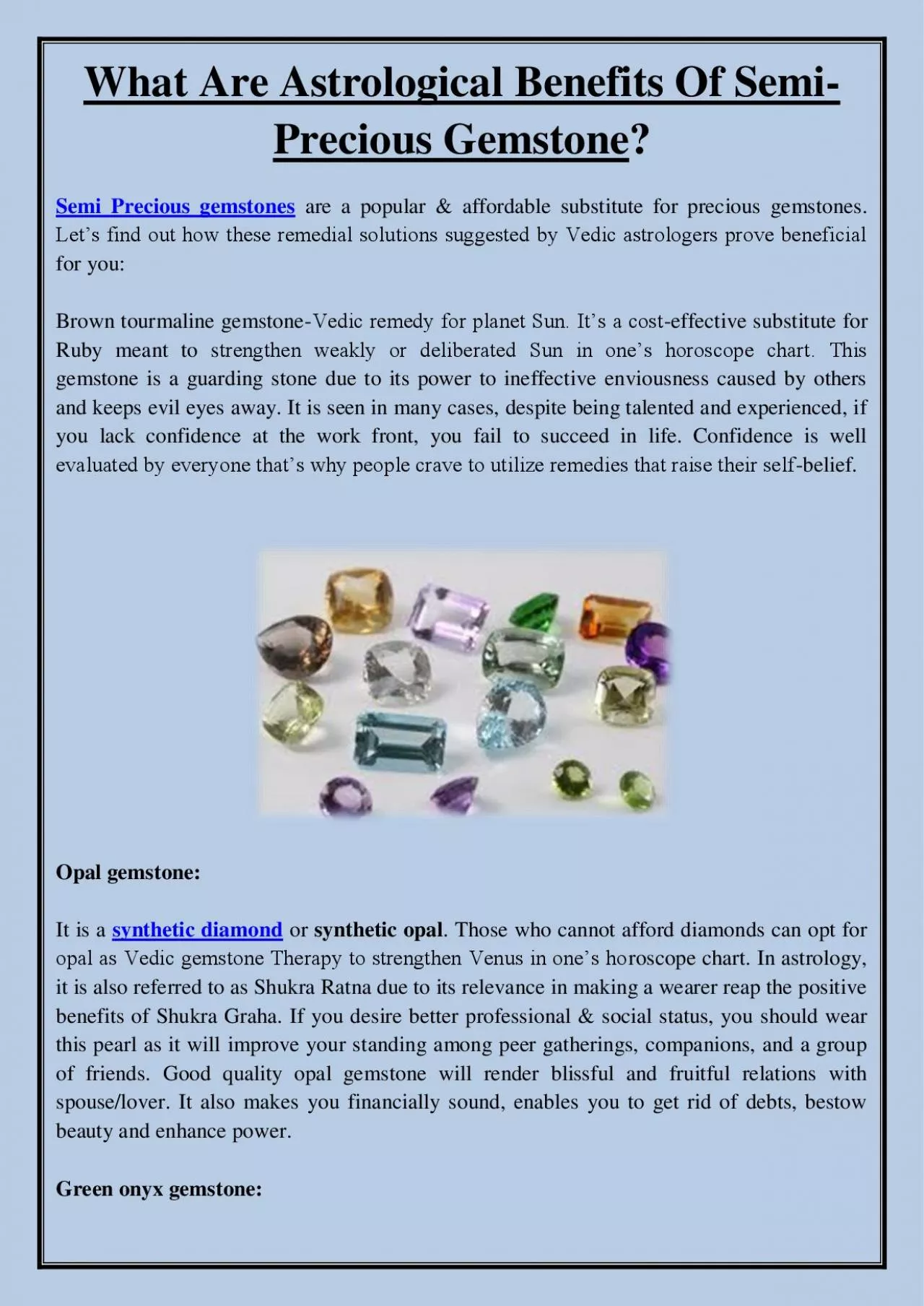 PDF-What Are Astrological Benefits Of Semi-Precious Gemstone?