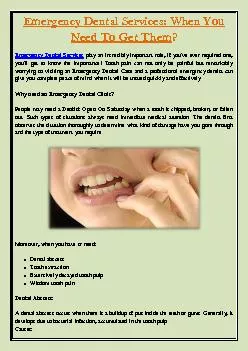Emergency Dental Services: When You Need To Get Them?
