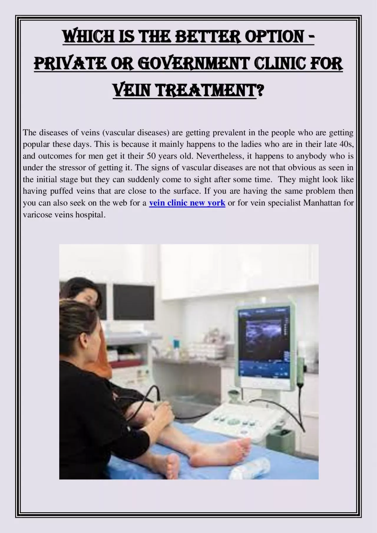 PDF-Which is the better option - private or government clinic for vein treatment?