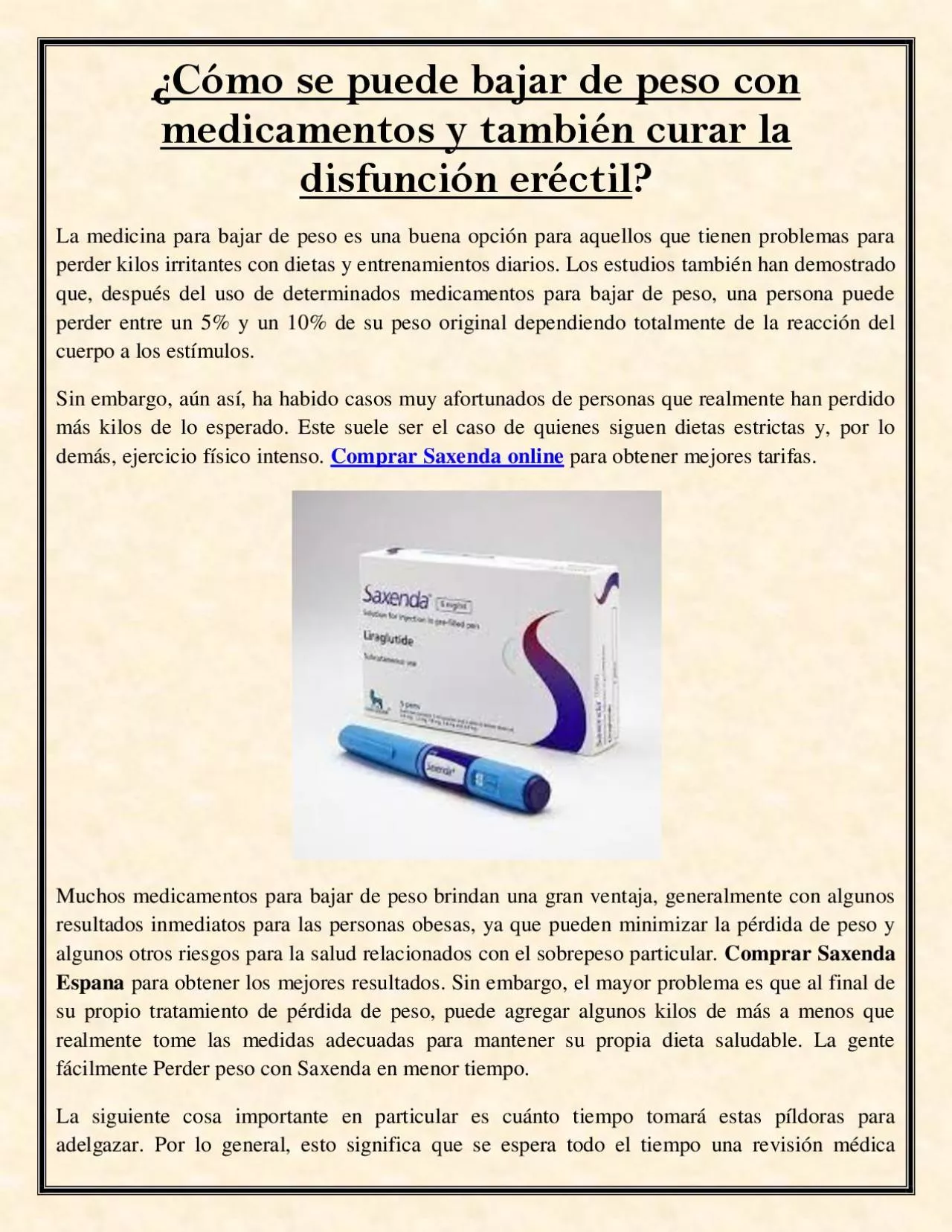 PDF-¿Cómo se puede bajar de peso con medicamentos y también curar la disfunción eréctil?