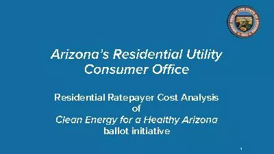 Residential Ratepayer Cost Analysis