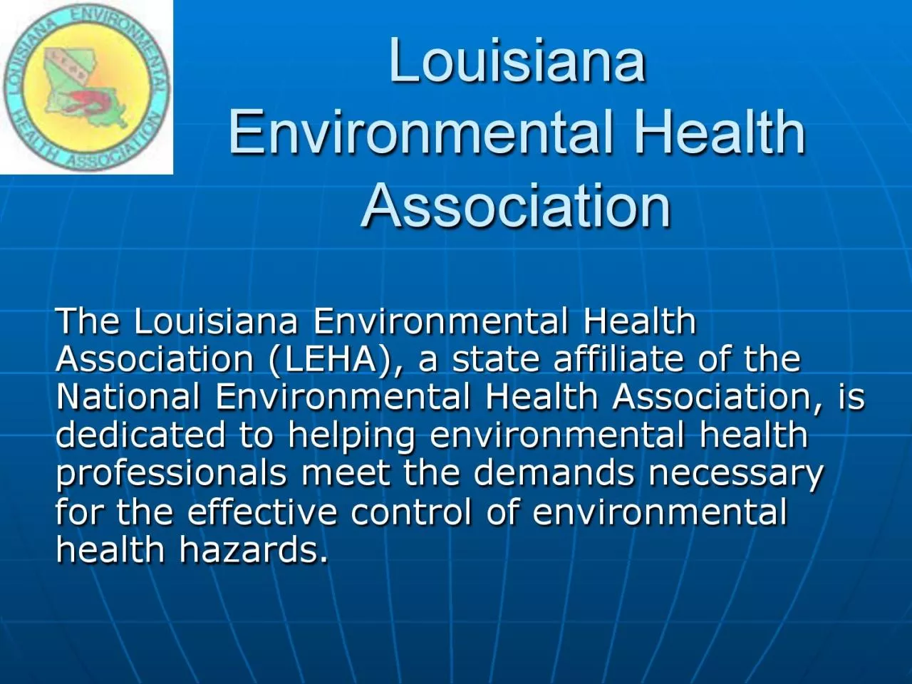 PDF-Louisiana Environmental Health Association