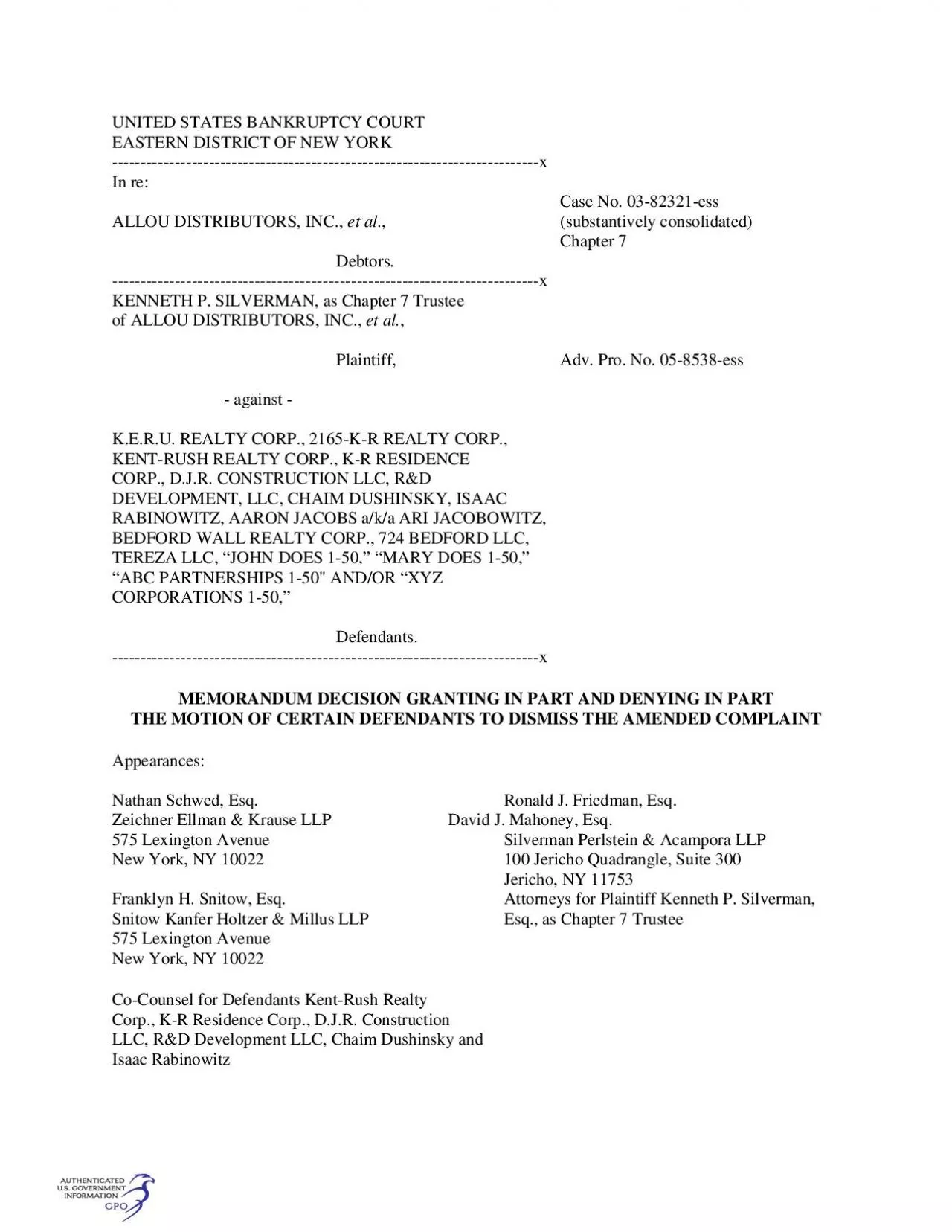 PDF-substantively consolidatedPlaintiffAdv Pro No 058538essNathan