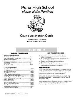 2018C2019 PHS Fourse DescripPion Guide