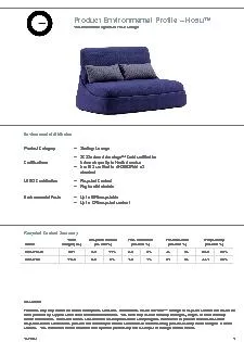 Product Environmental Profile Hosu153 102014Seating LoungeProduct