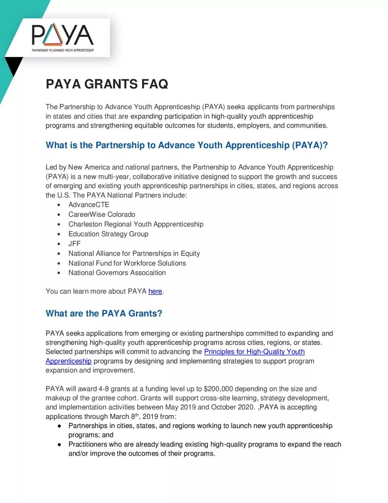 PDF-PAYA GRANTS FAQ